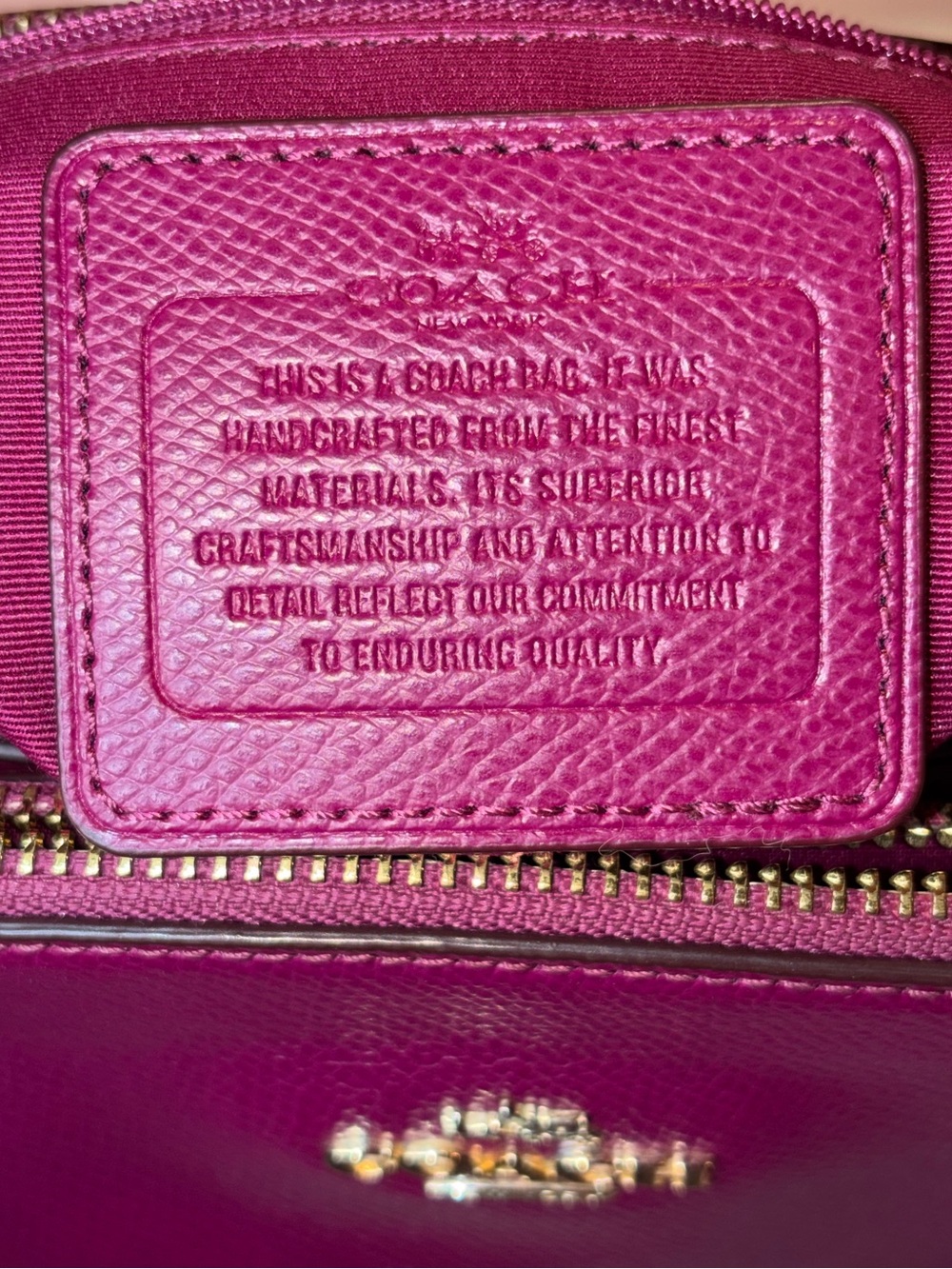 Coach Christie Mini Carryall Crossbody Satchel | Magenta Crossgrain Leather - Picture 2 of 8